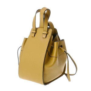 Loewe Yellow Drawstring Shoulder Hammock Leather Bag Yellow